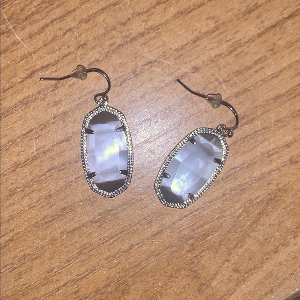 Kendra Scott silver drop earrings in slate